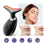 Neck Face Massager, Face Sculpting Tool, 3 Modes and Vibration for Facial Massager for Double - Chin Wrinkle,Daily Home Use Black