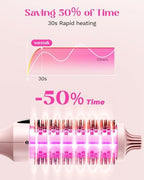 Wavytalk Thermal Brush, Blowout Boost 1.5 inch Heated Round Brush for Blowout Look, Dual Voltage, Pink, Sakura, Tourmaline Ceramic, Negative Ion Technology, 5 Temperature Settings, Less Damage