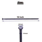 HOT SEAL Landscape Spikes 10 Inch 50 Counts Metal Landscape Edging Anchoring Spikes, Heavy Duty Nails for Artificial Turf Spike, Paver Edging, Timber Carpentry, Weed Barrier, Tent Pegs, More