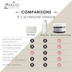 Zakia's Morocco Black Soap (Beldi Soap) with Amber Musk - 100% natural Moroccan Black Soap, Body Scrub, Pure & Natural, Purifying, Cleansing, exfoliating for Hammam Ritual- 8.0 Oz / 226gr