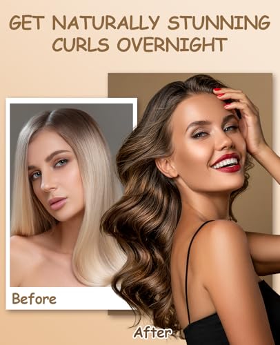 Little Overnight Heatless Hair Curler to Sleep in, Heatless Curls Satin Velvet Overnight Flexi Blowout Rods No Heat Overnight Sleeping Curling for Hair Styling Tools -3pcs Black