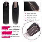 2x6 HD Lace Closure with Bundles 10 12 14+10 Inch Straight Bundles with Closure Human Hair 100% Unprocessed Brazilian Virgin Weave Bundles Human Hair 3 Bundles Deals with Closure