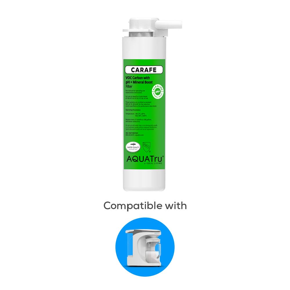 AquaTru VOC Replacement Filter with pH+ Mineral Boost for AquaTru Carafe