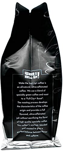 Wake The Hell Up! 12oz Ultra-Caffeinated Cannoli Ground Coffee, Low Acid, Medium-Dark Roast