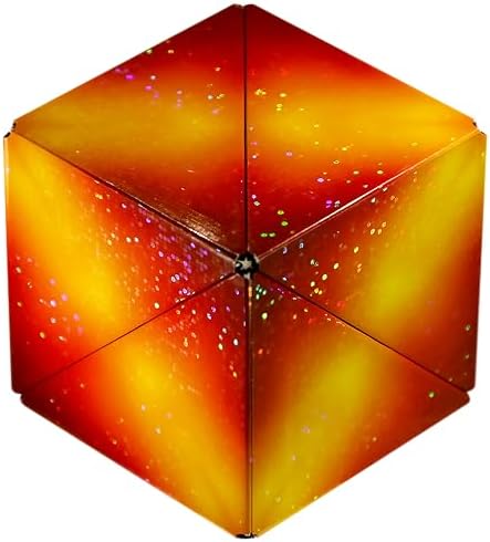 SHASHIBO Holographic Shape Shifting Box - STEM Magnetic Fidget Cube That Transforms Into Over 70 Shapes, Download Fun in Motion Toys Mobile App (Solar)