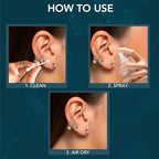 NOVEHA Piercing Aftercare Spray - Fast Cleaner Solution for Ear, Nose, and Belly Piercings - Keloid and Bump Cleaning with Hypochlorous Acid for Quick Recovery and Protection - 8 oz Bottle