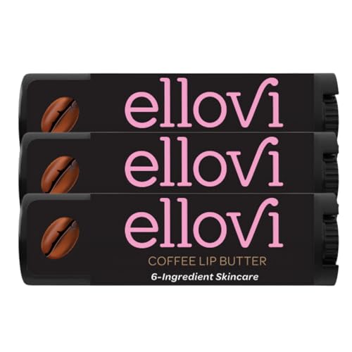 Natural Lip Butter Lip Balm - Coffee - Pure Enough to Eat - Made With Just 6 Vegan Ingredients - 100% Natural & Organic Moisturizing Lip Care for All Day Hydration (3-Pack)
