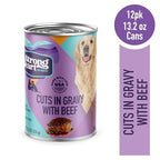 A Strong Heart Wet Dog Food, Cuts in Gravy with Beef - 13.2 oz Cans (Pack of 12), Made in The USA with Real Beef
