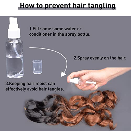 12 inch French Curly Braiding Hair 8 packs 50g/pack Loose Wavy Braiding Hair With Curly Ends French Curls Synthetic Hair Extensions for Boho Box Braids(12 inch,8 packs,P27/30#)