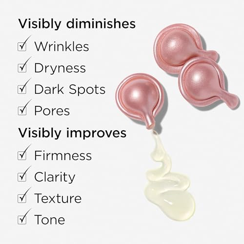 Elizabeth Arden Retinol + HPR Ceramide Rapid Skin Renewing Anti-Aging Face Serum Capsules, Fine Lines & Wrinkles Treatment with Peptides, Vitamin E, & Niacinamide, 30 Count