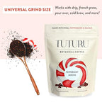 Organic Peppermint Mocha Ground Coffee - Real Peppermint & Cacao - Medium Roast, Organic Flavored Coffee - Smooth Low-Acid - Perfect for Drip, Pour Over or Cold Brew - 8 oz, 22 Servings