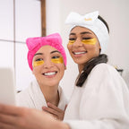 Semato Bachelorette Party Favor Set Bride Spa Headband Bride Headband and Bridesmaid Headband Skincare Headbands for Women Cute Bow Head Bands Party Supplies (1 bride+ 7 hot pink)