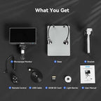 TOMLOV DM9 7" Digital Microscope: 1080P 1200X Coin Microscope Magnifier, 12MP Ultra-Precise Focusing LCD Soldering Microscopes for Adults, PC View, 32GB