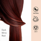 Dark Wine Red Hair Dye Shampoo 3 in 1, Hair Color Shampoo Burgundy for Men & Women Hair Colors in Minutes, Long-Lasting Hair Dye Shampoo Hair Color Shampoo for Men Women (Dark wine red)