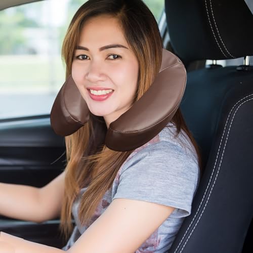 HOINCO Massage Face Cradle Cushion Universal Headrest Face Rest Neck Head Cushion for Massage Chairs Spa Bed(Brown)