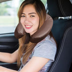 HOINCO Massage Face Cradle Cushion Universal Headrest Face Rest Neck Head Cushion for Massage Chairs Spa Bed(Brown)
