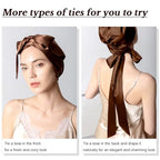 22 Momme 100% Mulberry Silk Sleep Cap for Women, Pure Mulberry Hair Bonnet, Anti-Frizz Head Wrap with Elastic Stay On Head, Dark Brown