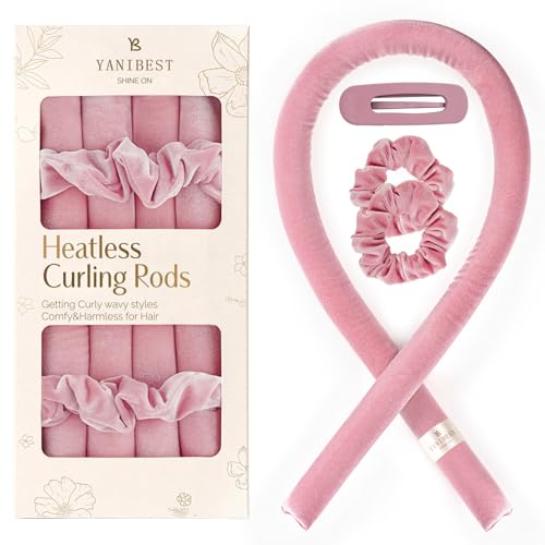 Yanibest Heatless Hair Curler to Sleep in, Overnight curl headband, No Heat Hair Curler Set with Hair Clip Scrunchies for Styling