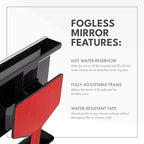 ToiletTree Products Fogless Shower Mirror with Squeegee - Anti-Fog Mirror - Adjustable Shaving Mirror with a Squeegee - Rust-Proof, Impact-Resistance Bathroom Shower Mirror
