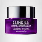 Clinique Smart Clinical Repair Anti Aging Lifting Face + Neck Cream with Peptides + Hyaluronic Acid For All Skin Types| Hydrating, 1.7 Fl Oz