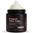 Beef Tallow for Skin (Vanilla Lavender 4 oz) - Whipped Tallow Balm for Face and Body - Natural Moisturizer for Sensitive Dry Skin - Handmade Body Butter - 100% Grass-Fed - Gentle Skincare