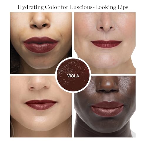 Ogee Tinted Sculpted Lip Oil - Lip Stain Made with 100% Organic Coconut Oil, Jojoba Oil, and Vitamin E - Best as Lip Balm, Lip Color or Lip Treatment - VIOLA