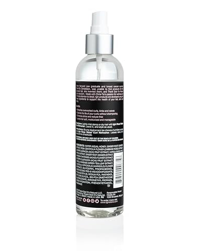 tgin Rose Water Curl Refresher for Curly, Coily, and Wavy Hair, with Acai Berries, Moisturizes and Soothes Dry Hair and Scalp, Braids, Protective Styles, and Locs, 8 fl oz