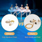 3X25 Opera Glasses for Women with Adjustable Handle & Chain,BK7 Optical Lens, Vintage Compact Mini Theater Binoculars Adults Kids in Opera Musical Concert-White