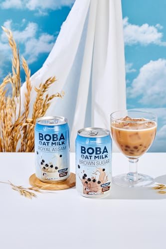(Pack of 24) DaoHer Oat BOBA - Brown Sugar Oat BOBA, BOBA Ready-To-Drink, Vegan Bubble Tea || No.1 Canned BOBA || Bubble Milk Tea Ready-To-Drink