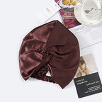 ZIMASILK 22 Momme 100% Mulberry Silk Bonnet for Sleeping & Women Hair Care, Highest Grade 6A Silk hair wrap for sleeping with Premium Elastic Stay On Head (1Pc, Burgundy)