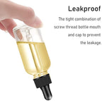 100 Pack, 1 oz Glass Dropper Bottle for Essential OIls, 30 ML Clear Empty Tincture Bottles with Dropper for Serum Hair Cuctile Body Oils Bulk for Storage