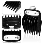 CR8GR8 for Wahl Clipper Guards Set, 10 Pcs Compatible with Wahl Guards for Clippers from 1/16” to 1”, Universal Barber Guards with Metal Clip fits for All Wahl Clippers Combs #3170-400, Black