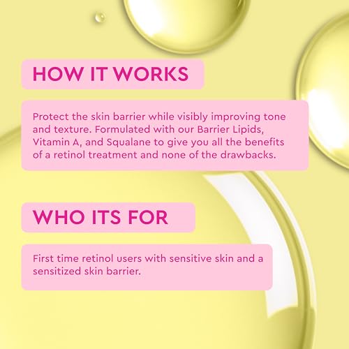 BYOMA Sensitive Retinol Oil - Face Oil with Retinol, Squalane & Vitamin A - Retinol Serum for Sensitive Skin & Retinol Beginners - Barrier Repair - 1.01 fl oz