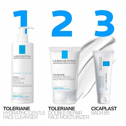 La Roche-Posay Cicaplast Balm B5 UV SPF 50, Vitamin B5 + Shea Butter + Tribioma + Madecassoside + Zinc Oxide Sunscreen, Post Treatment Skin Protectant With SPF, Multi-Purpose Cream For Dry Skin