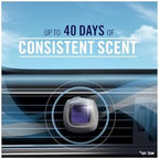 Febreze LIGHT Odor-Fighting Car Freshener Vent Clip Lavender, 06 oz, Pk of 3 and Storage Case, Beige