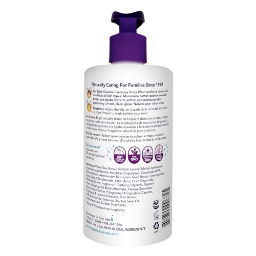 Fairy Tales Daily Cleanse Kids Body Wash, Everyday Body Wash for Kids and Toddler- Soap for Bath or Shower, No Harsh Chemicals or Toxins - 16oz (2 pack) (2)