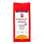 Puroast Low Acid Coffee Ground | Coffeehouse Colombian Supremo Ground | Medium Roast | High Antioxidants & High pH |No Bitter Aftertaste | Reduced Heartburn & GERD | Suitable for Cold Brew - 20 oz