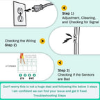 for Genie Garage Door Sensor, Replacement for Genie/Overhead Garage Door Sensor, Compatible with Genie/Overhead Garage Door Opener Made After 1993, Item Includes Two Sensors (Receiving&Sending)