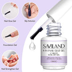 SAVILAND 30ML Gel X Nail Glue U V Light: 2 Pcs Gel Nail Glue and U V Nail Lamp for Nails, Gel X Nail Kit with Lmap Fast Curing Nail Glue for Gel X Extension DIY Home Nail Art