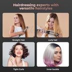 IUI Beauty Thermal Brush, 3-in-1 Pro Negative Ion Two PTC Heaters Thermal Brush, IUI Beauty 3-in-1 Negative Ion Perfect Style in 30 Seconds, Snag-Free Bristles for A Smooth (Black)