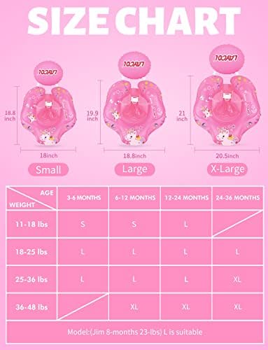 LAYCOL Baby Swimming Float Inflatable Baby Pool Float Ring with Sun Protection Canopy,add Tail no flip Over for Age of 3-36 Months