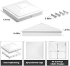 SIEDiNLAR 4x4 Pyramid Post Caps Waterproof Outdoor 4x4 Post Cover, Fits 4x4 3.5x3.5 Vinyl Wood Posts for Fence Deck Mailbox Patio (White, 24 Pack)