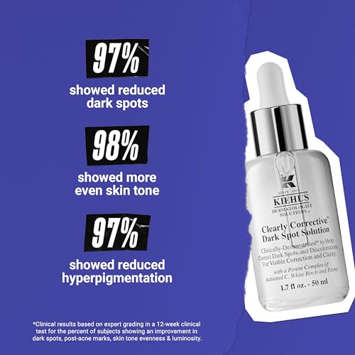 Kiehl's Clearly Corrective Dark Spot Serum, Brightening Facial Serum, Reduces Hyperpigmentation & Post-acne Marks, with Vitamin C & Salicylic Acid, All Skin Types, Paraben-free, Mineral Oil-free
