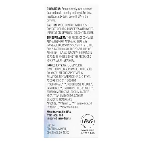 Olay Super Serum Trial Size 5-in-1 Lightweight Resurfacing Face Serum, 0.4 fl oz, Smoothing Skin Care Treatment with Niacinamide, Vitamin C, Collagen Peptide, Vitamin E, and AHA