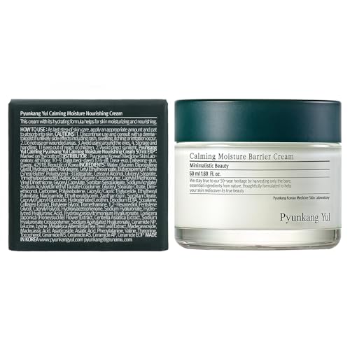 Pyunkang Yul [PKY] Calming Moisture Nourishing Cream Instantly Soothes Sensitive Skin, Face Moisturizer for Healthy Skin Vitality with Collagen, Vegan, Korean Skincare (1.69 Fl. Oz, 50ml)