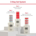DND Gel Black Polish Set, UV/LED GelPolish and Air Dry Nail Lacquer, Matching Chip-Free Polish Duo, 0.5 Fl Oz Each