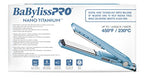 BabylissPRO Nano Titanium Ionic Hair Straightener, Professional Flat Iron For All Hair Types