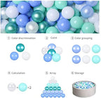 GOGOSO Ball Pits Balls for Toddlers Pack of 50 100 200 Plastics Shape Ball Non-Phthalate Non-BPA Non-Toxic 2.2-Inch Crush Proof Play Balls