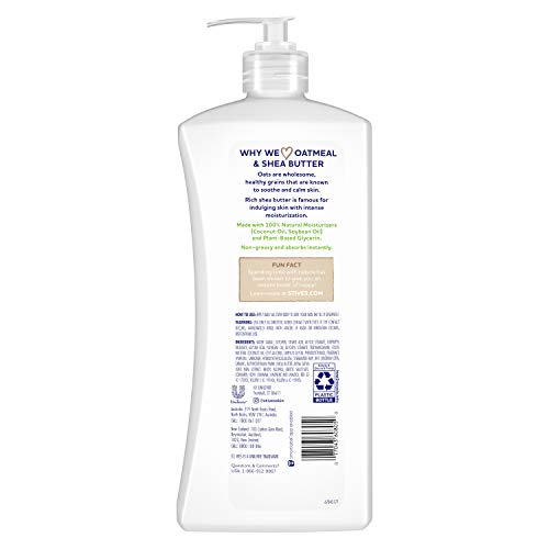 St. Ives Soothing Hand & Body Lotion Moisturizer for Dry Skin Oatmeal & Shea Butter Made with 100% Natural Moisturizers 21 oz (Pack of 2)