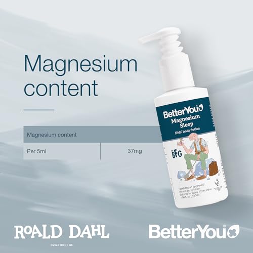 BetterYou Magnesium Sleep Body Lotion - Relaxing Kids Body Lotion - Magnesium Cream WIth Lavender And Chamomile - For Children One And Up - 4.56 oz
